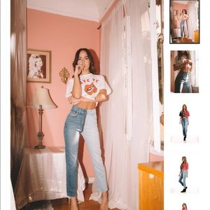 REVICE DENIM ying yang crops